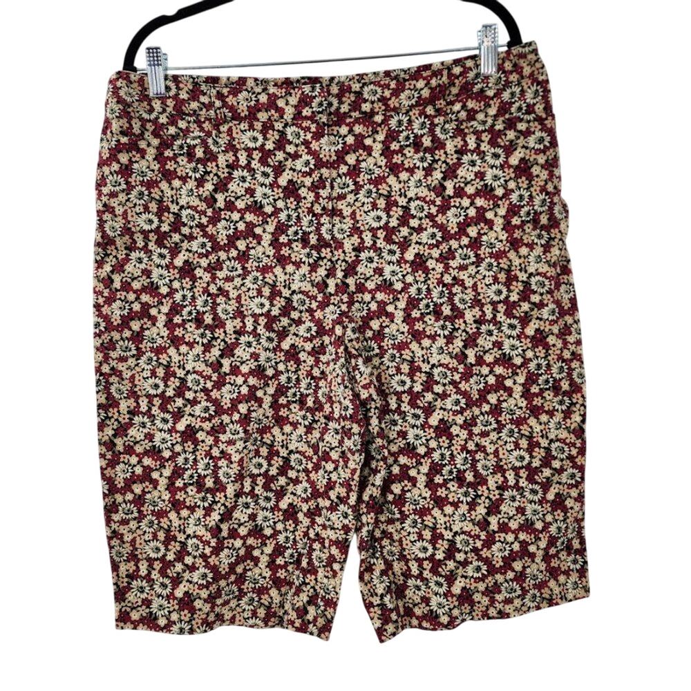 Briggs New York Floral Shorts Plus Size 16 High‑Rise Cotton Cottagecore Spring